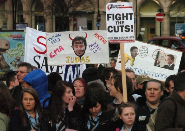 Protest at Sheffield Lib-Dem Spring Conference 2011