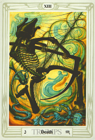 The Death card from Crowley's Thoth Tarot