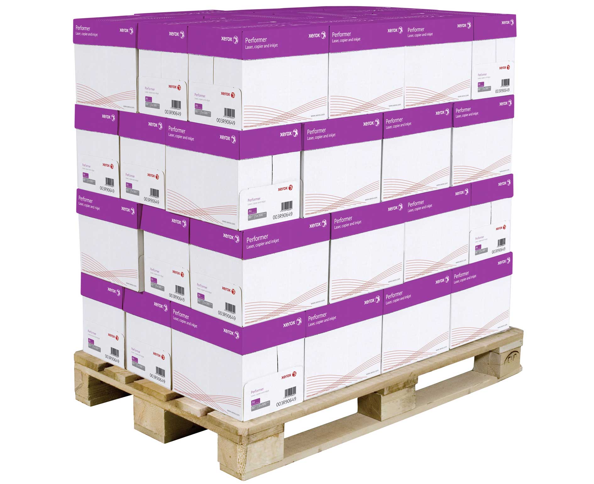 Image of reams of paper on a pallet
