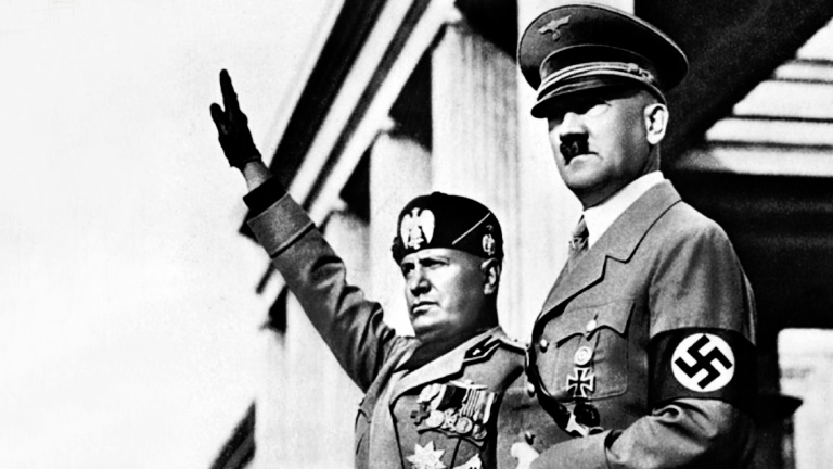 Image of Fascists Mussolini and Hitler