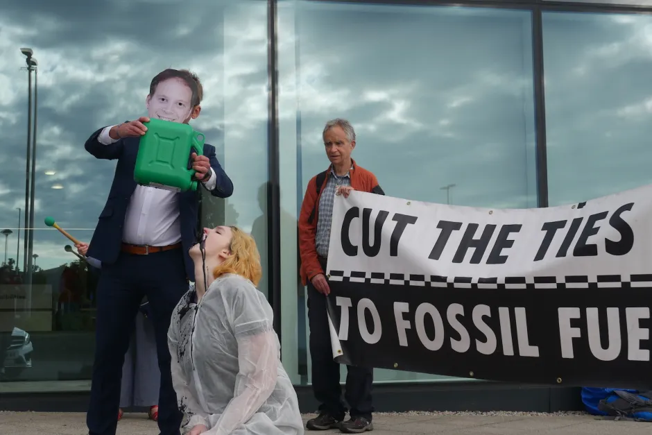 Extinction Rebellion UK protest at Wood Group Aberdeen 3 July 2023